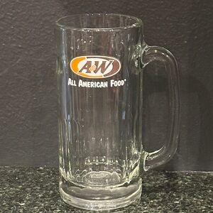 A&W all American food root beer heavy glass mug vintage beer float EUC